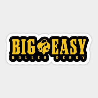 Big Easy Roller Derby Gold Logo Sticker